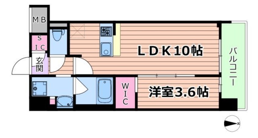 間取図 大阪メトロ御堂筋線/東三国駅 徒歩9分 13階 1年未満