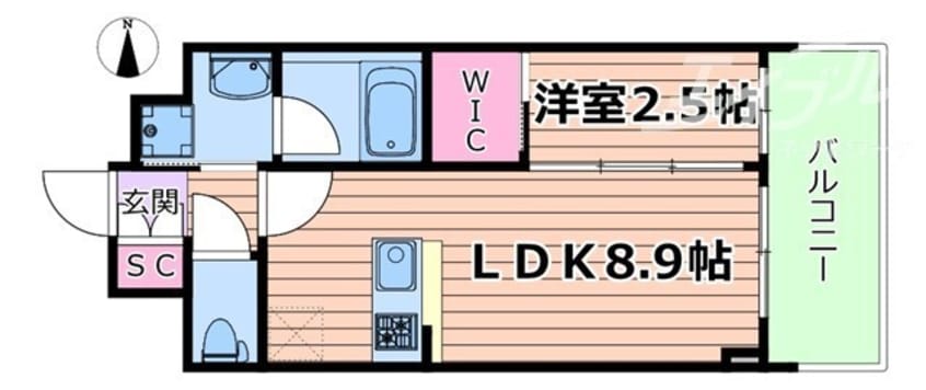 間取図 大阪メトロ御堂筋線/新大阪駅 徒歩9分 11階 1年未満