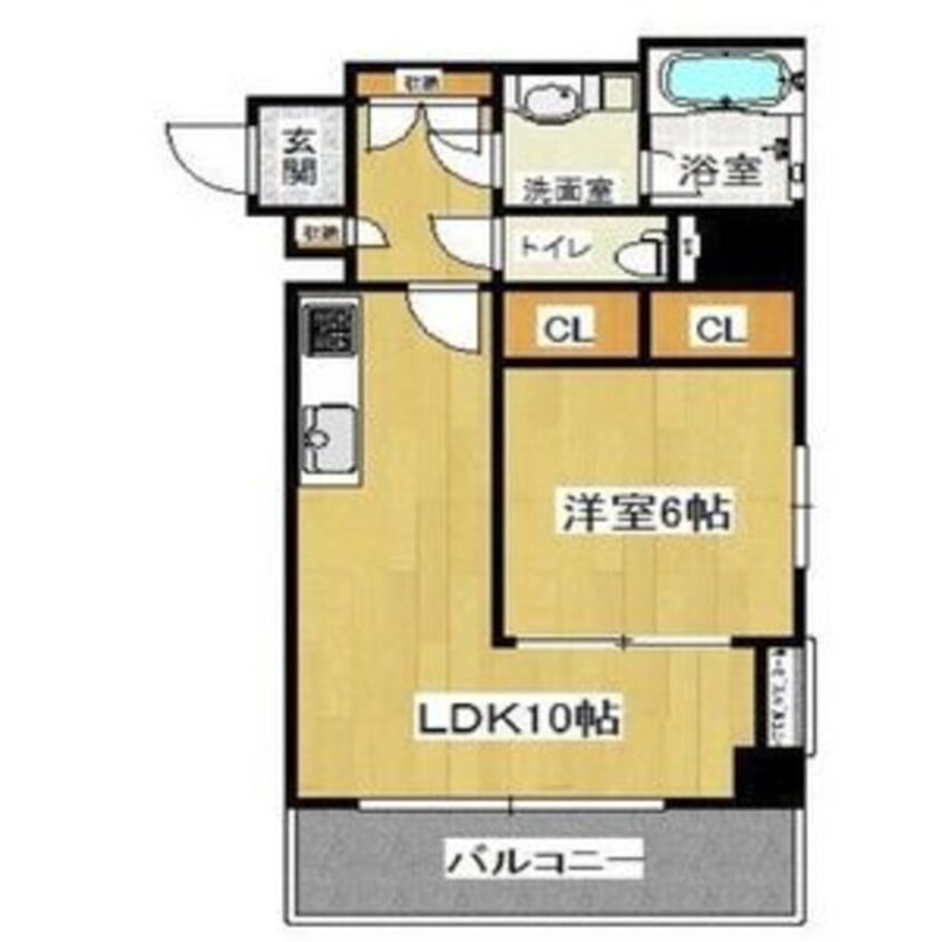 間取図 阪急京都線/十三駅 徒歩5分 6階 築17年