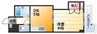 新大阪グランドハイツ北 1DKの間取り