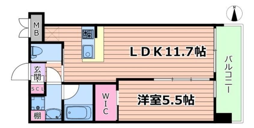 間取図 阪急神戸線/神崎川駅 徒歩10分 7階 1年未満