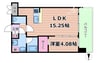 プレジオ御幣島アジアン 1LDKの間取り
