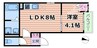 REGIES姫里 1LDKの間取り
