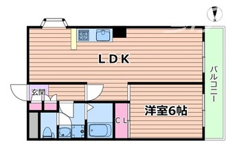 間取図 大阪メトロ御堂筋線/西中島南方駅 徒歩13分 6階 築40年