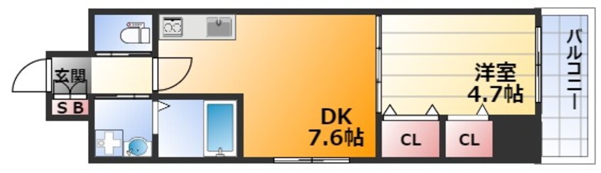 間取図 パークフラッツ新大阪