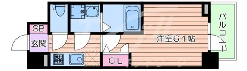 間取図 阪急神戸線/十三駅 徒歩6分 6階 築3年