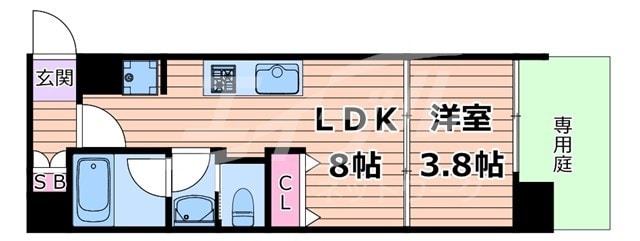 間取り図 阪急京都線/十三駅 徒歩8分 6階 築4年