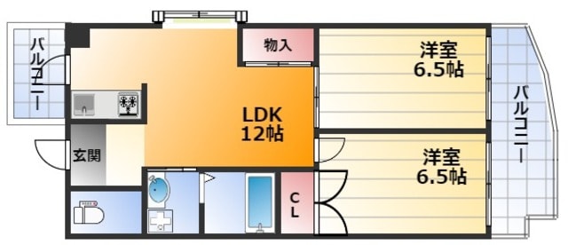 間取り図 ドムール三国3番館
