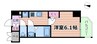 Mv.imp新大阪(エムブイインプ新大阪) 1Kの間取り