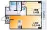 ハイツ中路 1LDKの間取り