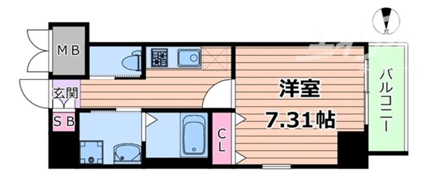間取図 阪急宝塚線/岡町駅 徒歩3分 5階 1年未満