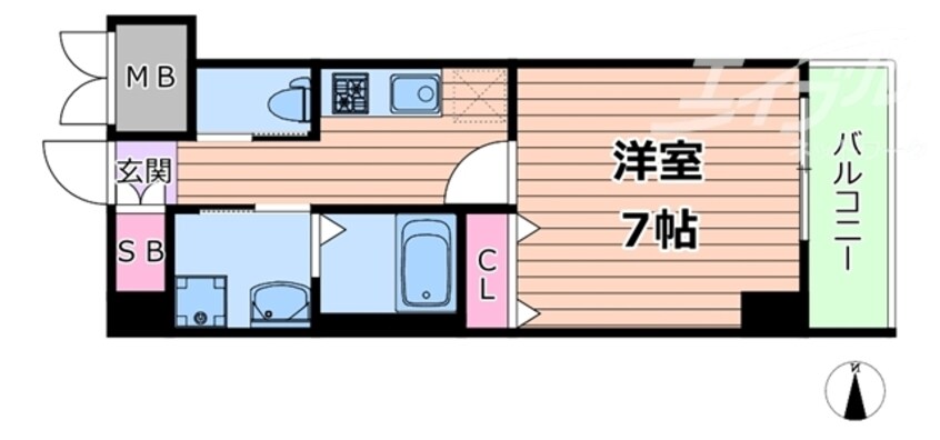 間取図 阪急宝塚線/岡町駅 徒歩3分 5階 1年未満