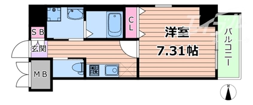 間取図 阪急宝塚線/岡町駅 徒歩3分 5階 1年未満