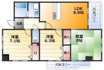 間取図 メゾンドプルメリア