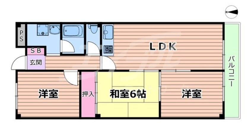 間取図 ハイツスリーオーク