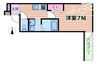 フジパレス東三国Ⅵ番館 1Kの間取り