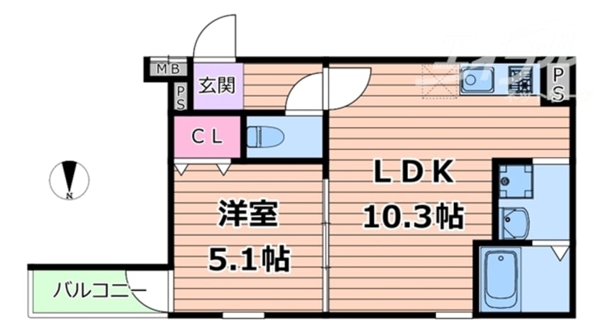 間取図 フジパレス十三イースト
