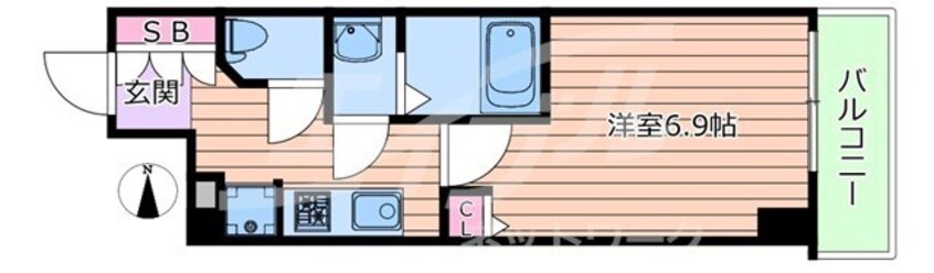 間取図 大阪メトロ御堂筋線/江坂駅 徒歩7分 3階 築2年