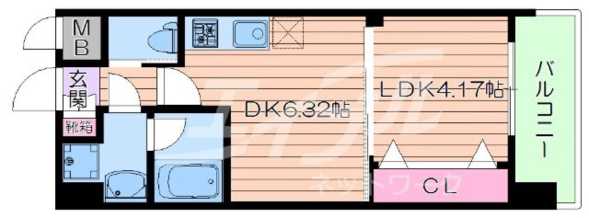間取図 大阪メトロ御堂筋線/江坂駅 徒歩10分 9階 築6年