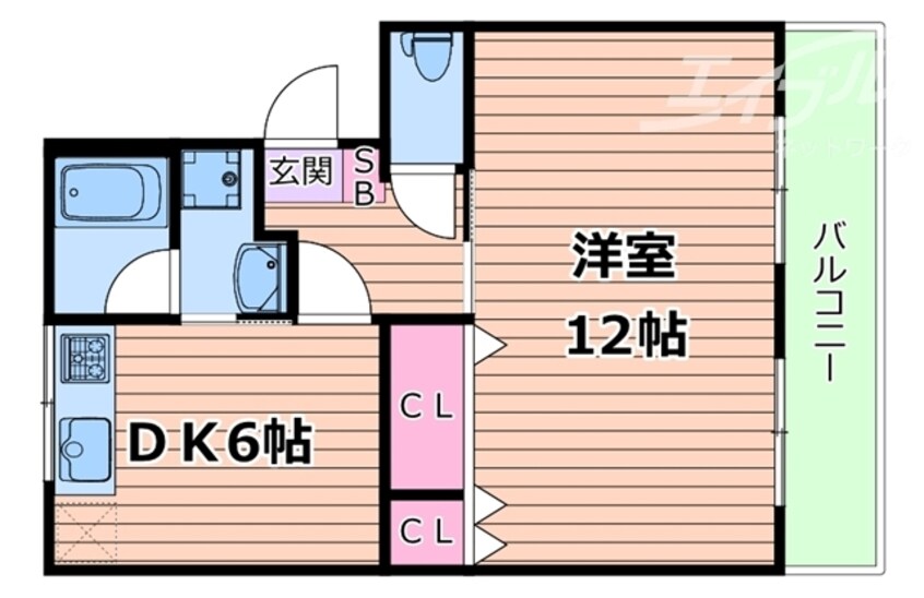 間取図 阪急神戸線/神崎川駅 徒歩8分 1階 築37年