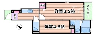 間取図 阪急京都線/上新庄駅 徒歩8分 1階 築15年