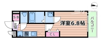 間取図 東海道本線・山陽本線<JR神戸線>/塚本駅 徒歩5分 8階 築9年
