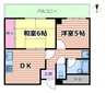 ローズコーポ新大阪第6 2DKの間取り