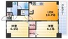 プログレッセ新大阪 2LDKの間取り