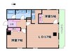 フローラルセントランド 2LDKの間取り