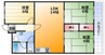 コボリマンション東三国 3LDKの間取り