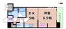 フルーヴトレーズ 1DKの間取り