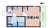グランパシフィック十三元今里 1Kの間取り