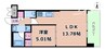 プレジオ御幣島アジアン 1LDKの間取り