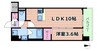 コンフォリア新大阪宮原Q 1LDKの間取り