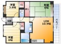 ロイヤル三国の間取図