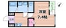 REGIES塚本 1Kの間取り