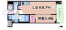 コンフォリア新大阪宮原Q 1LDKの間取り