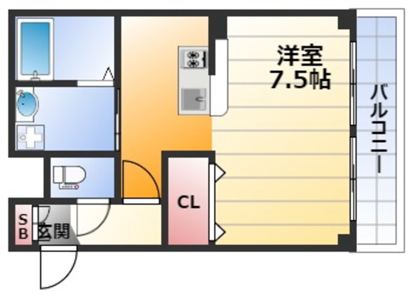 間取図 プリマ・クラッセ十八条