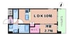 セレニテ東三国ミラク 1LDKの間取り