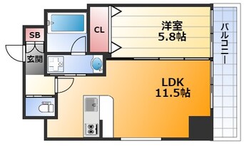 間取図 プレジオ新大阪ルージュ