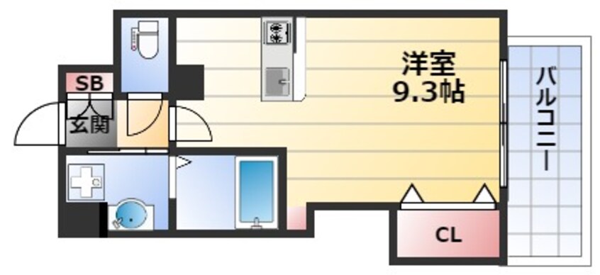 間取図 ラグゼ新大阪４