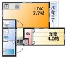 パークス西三国 1LDKの間取り