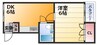 トーアパステルハイツ 1DKの間取り