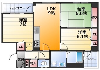 間取図 ウエストコート新大阪