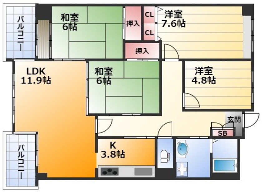 間取図 マインズ・コム神崎川