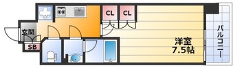 間取図 コンフォリア・リヴ新大阪キュウ