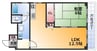 シャトー中尾 1LDKの間取り