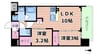コンフォリア新大阪宮原Q 2LDKの間取り