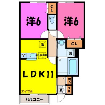 間取図 Ｍウェーブ貝沢