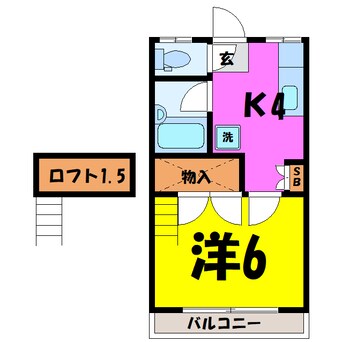 間取図 ホワイトハイツ（藤岡市小林）